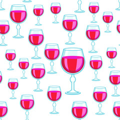 Wineglass seamless pattern