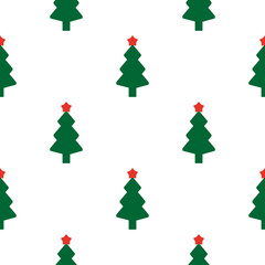 Green fir tree with red star