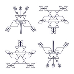 Sacred geometry, vector, graphic design elements. concept of religion