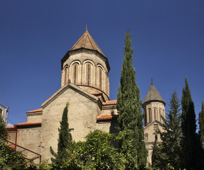 Fototapeta na wymiar Church of Holy Cross in Tbilisi. Georgia
