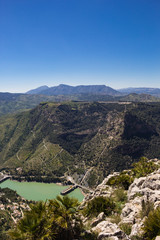 Fototapeta na wymiar View toward El Chorro'a dam
