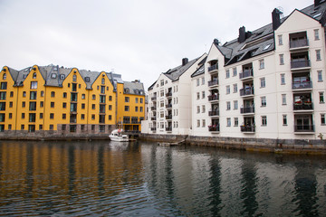 houses of Alesund town Norway