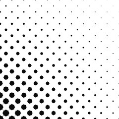 Abstract black and white curved octagon pattern