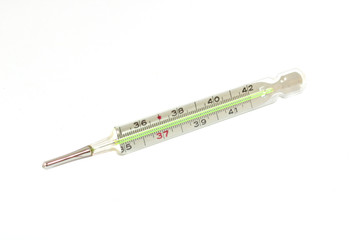 Vintage thermometer isolated on white background