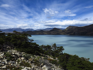 Various Shades of Blue at Lago Nordenskjöla, Torres del Paine National Park, Chile