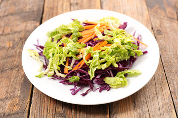red cabbage and carrot salad