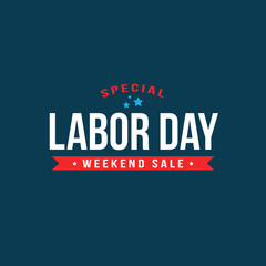 Special Labor Day Weekend Sale Text Treatment, Vector Illustration