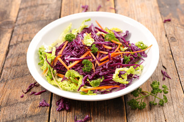 red cabbage and carrot salad