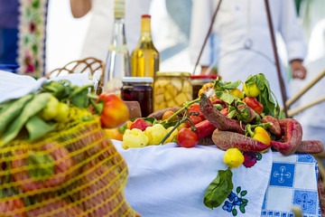 Fresh vegetables on a table