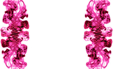 Cloud of colorful ink in water isolated.