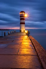 Foto auf Alu-Dibond Lighthouse at Lake Neusiedl © tszabina
