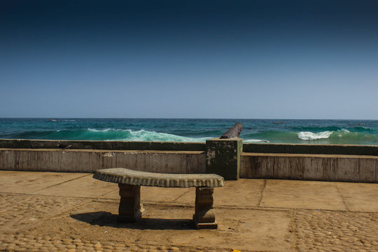 Small village of Choroni in Venezuela with beaches and colonial architecture