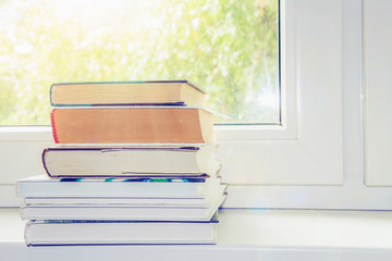 books on window