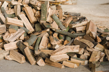Firewood for burning, for barbecue, for solid fuel boilers