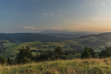 Sunset on Slachovky hill in summer evening © luzkovyvagon.cz