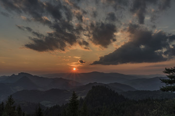 Sunset on Slachovky hill in summer evening © luzkovyvagon.cz