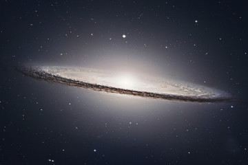 Naklejka premium Galaxy M104 w kapeluszu z konstelacji Panny.