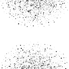 Dense black dots. Abstract semicircle with dense black dots on white background. Vector illustration.