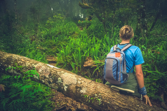 Woman On The Jungle Path