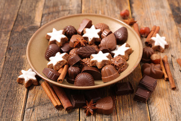 chocolate and biscuit for christmas