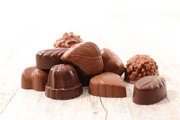 various of chocolate