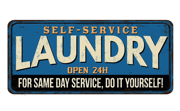 Laundry  vintage metal sign