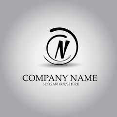 Letter N logo design concept