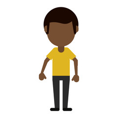 man cartoon isolated casual