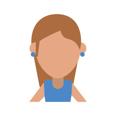 woman cartoon isolated casual