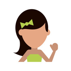 woman cartoon isolated casual