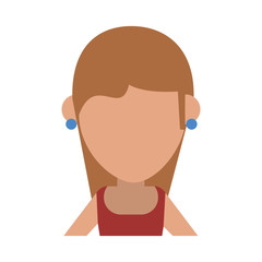 woman cartoon isolated casual