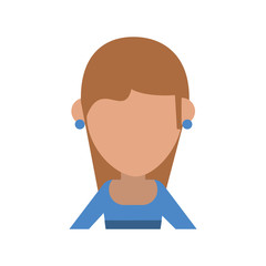 woman cartoon isolated casual