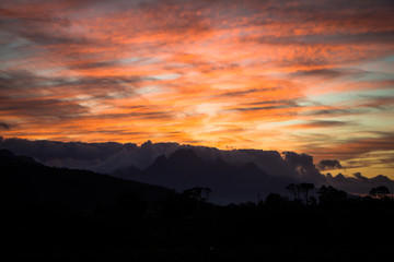 Obraz premium Cape winelands sunset