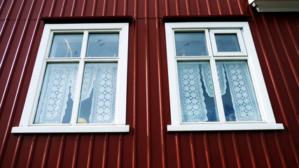 Häuserfassade in Akureyri Island
