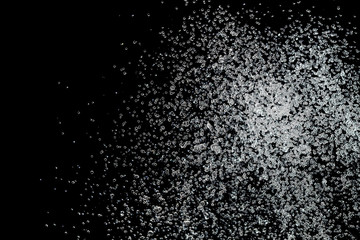 water splash isolated on black