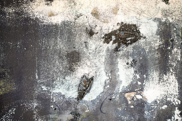 grungy corrosion on metal with faded paint