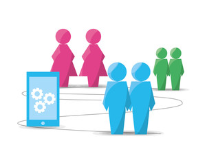 network globe social connections with date information