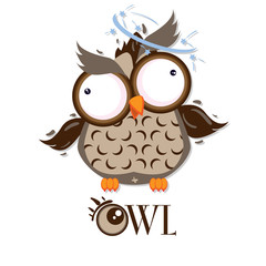 owl graphic cartoon character