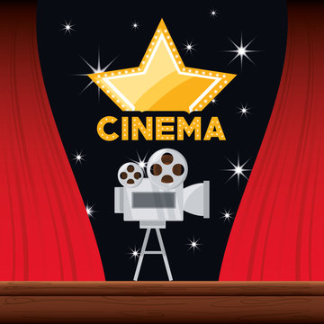 video camera with reel to film scene