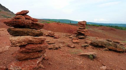 rote Erde in Island