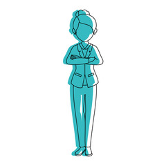 isolated standing young woman icon vector illustration graphic design