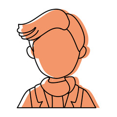 isolated upperbody young man icon vector illustration graphic design