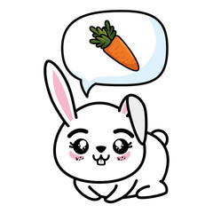isolated cute sitting rabbit icon vector illustration graphic design