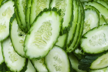 Fresh Green Cucumber Slice