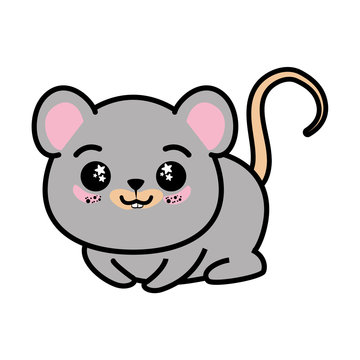isolated cute mouse icon vector illustration graphic design