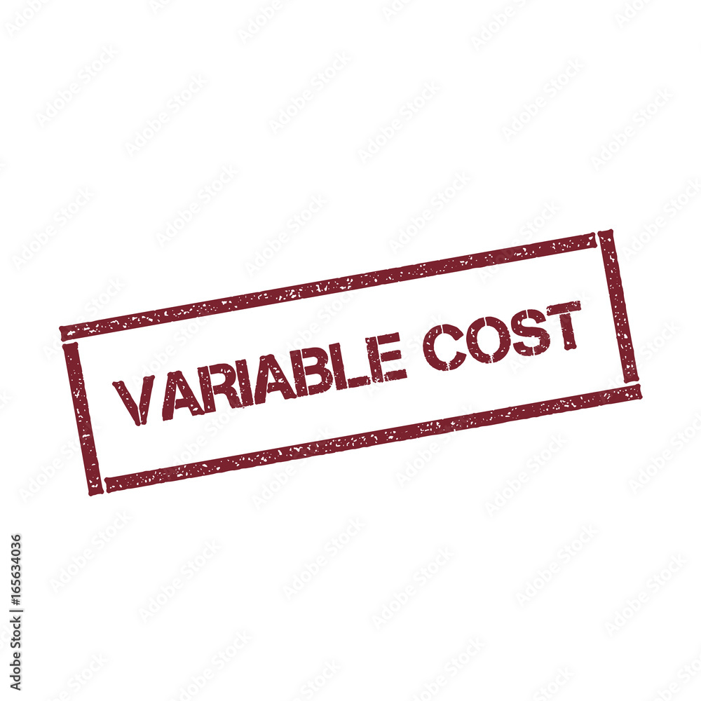 Poster variable cost rectangular stamp. textured red seal with text isolated on white background, vector il