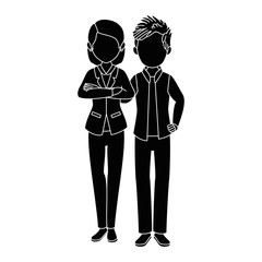 isolated young couple icon vector illustration graphic design