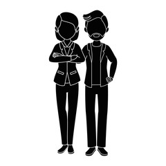 isolated young couple icon vector illustration graphic design