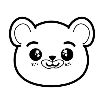 isolated cute mouse face