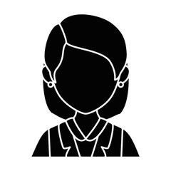 isolated young woman upperbody icon vector illustration graphic design